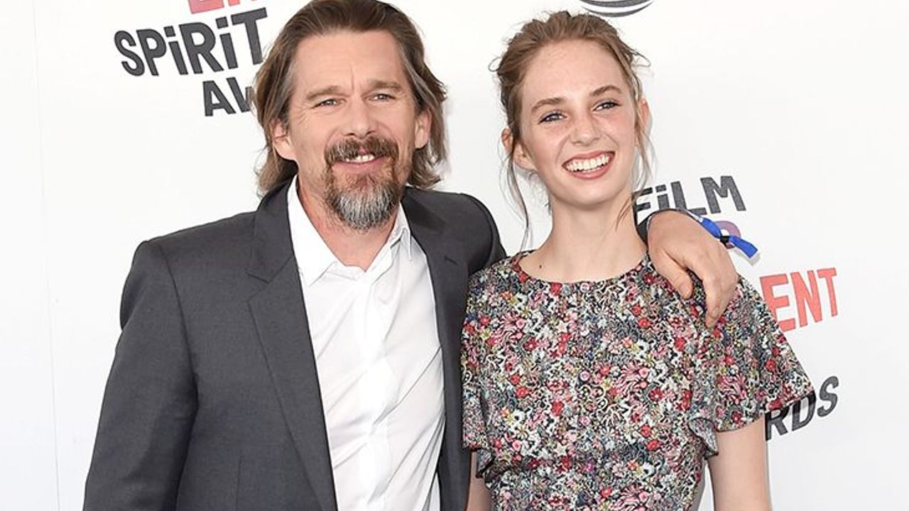 Ethan Hawke and his daughter from Uma Thurman - Maya Ray Thurman Hawk