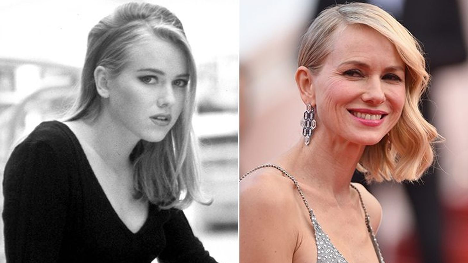 Naomi Watts then and now